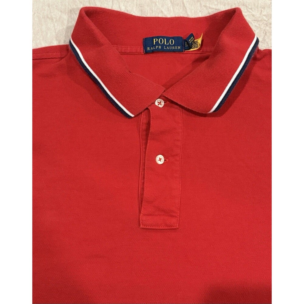 Polo Ralph Lauren Red Polo Shirt Mens 2XB/2TG Classic Fit Short Sleeve